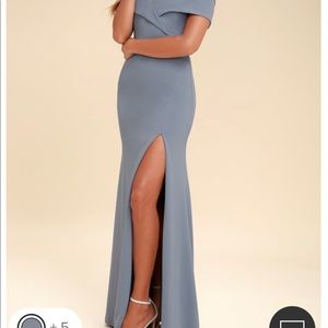 Lulus Song Of Love Blue/Grey Formal Gown